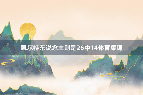 凯尔特东说念主则是26中14体育集锦