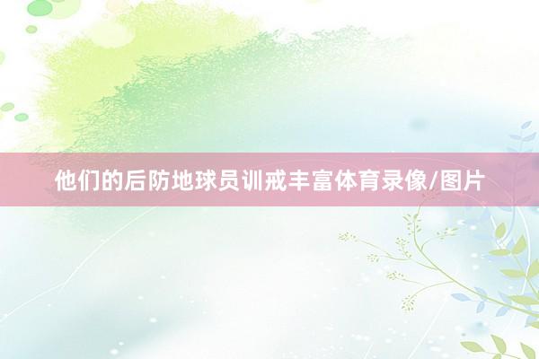 他们的后防地球员训戒丰富体育录像/图片
