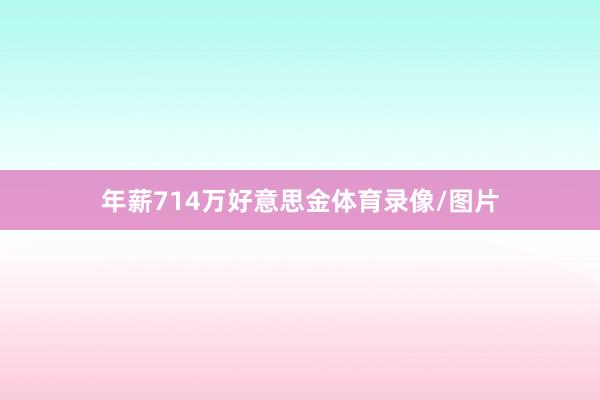 年薪714万好意思金体育录像/图片