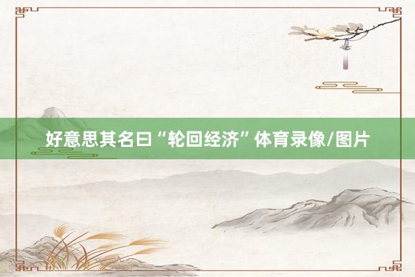 好意思其名曰“轮回经济”体育录像/图片