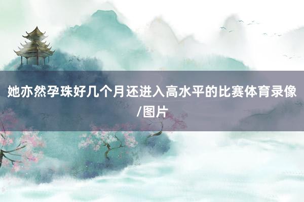 她亦然孕珠好几个月还进入高水平的比赛体育录像/图片