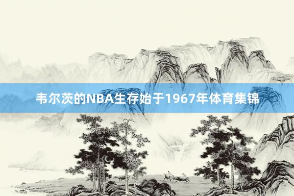 韦尔茨的NBA生存始于1967年体育集锦