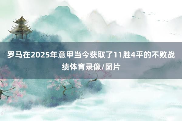 罗马在2025年意甲当今获取了11胜4平的不败战绩体育录像/图片