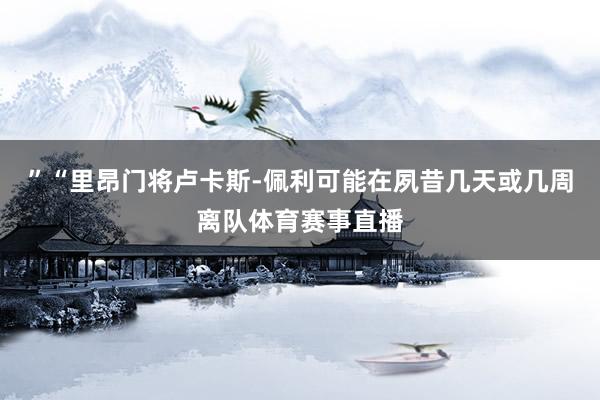 ”“里昂门将卢卡斯-佩利可能在夙昔几天或几周离队体育赛事直播