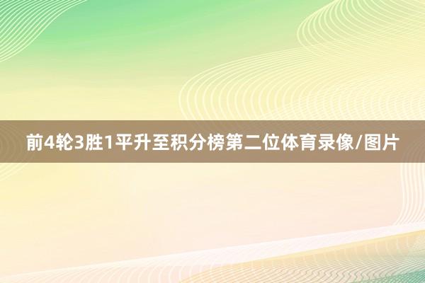 前4轮3胜1平升至积分榜第二位体育录像/图片