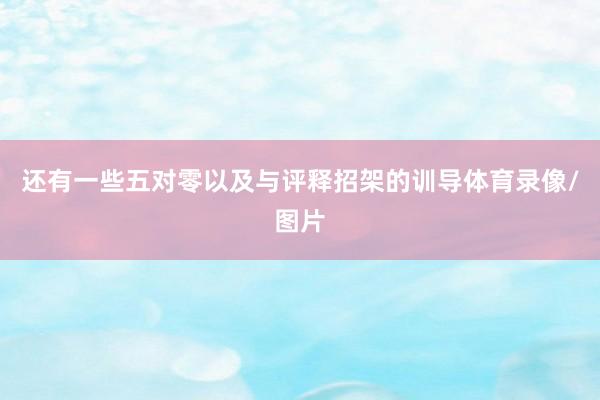还有一些五对零以及与评释招架的训导体育录像/图片