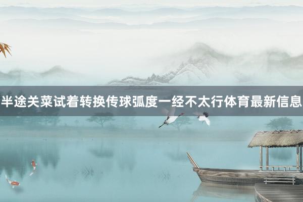 半途关菜试着转换传球弧度一经不太行体育最新信息