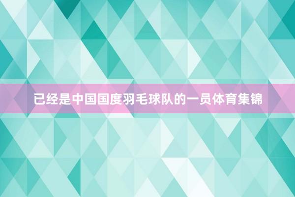 已经是中国国度羽毛球队的一员体育集锦