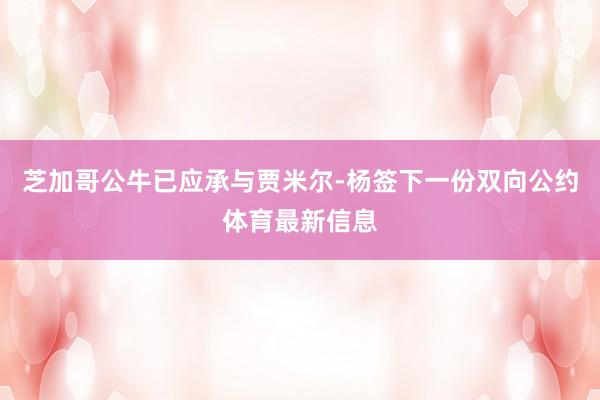 芝加哥公牛已应承与贾米尔-杨签下一份双向公约体育最新信息