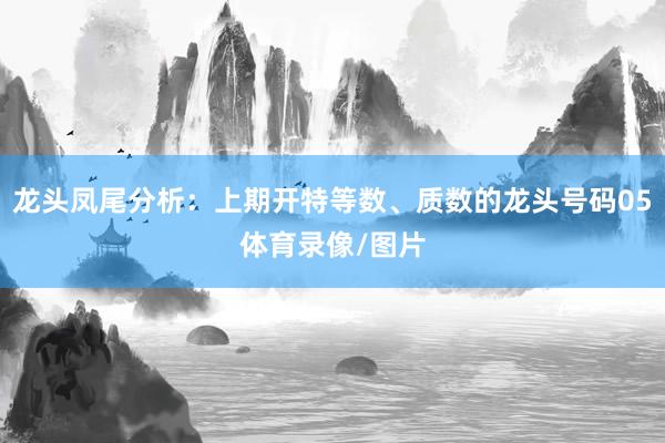 龙头凤尾分析：上期开特等数、质数的龙头号码05体育录像/图片