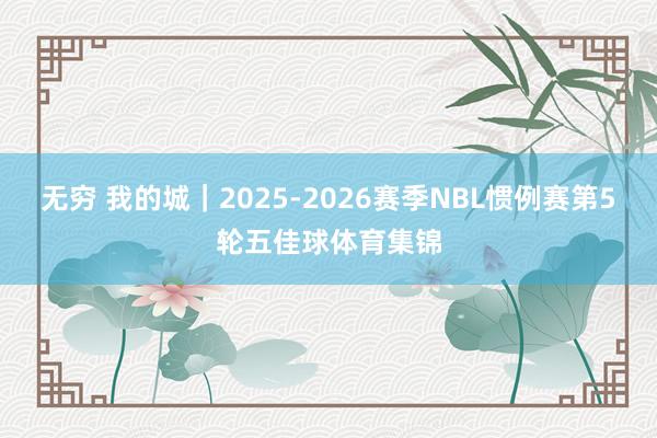 无穷 我的城|2025-2026赛季NBL惯例赛第5轮五佳球体育集锦